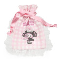 Japan Sanrio Gingham Mini Drawstring Bag - My Melody : Dreamy Sweets Ghost House - 1