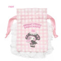 Japan Sanrio Gingham Mini Drawstring Bag - My Melody : Dreamy Sweets Ghost House - 2