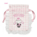Japan Sanrio Gingham Mini Drawstring Bag - Sugarbunnies : Dreamy Sweets Ghost House Shirousa - 2