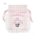 Japan Sanrio Gingham Mini Drawstring Bag - Sugarbunnies : Dreamy Sweets Ghost House Shirousa - 3