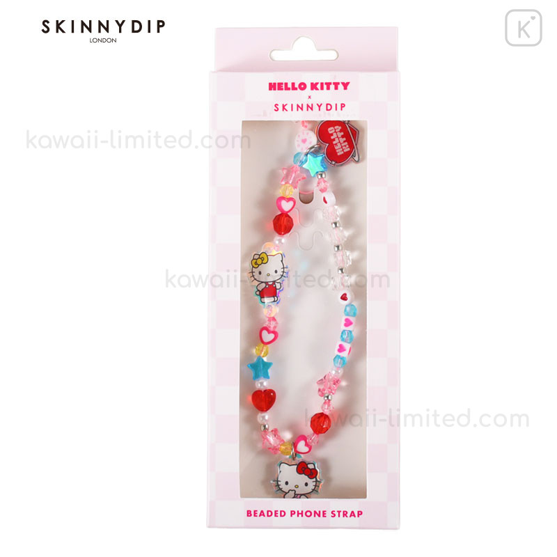 Japan Sanrio Skinnydip Beaded Phone Strap - Hello Kitty | Kawaii