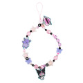 Japan Sanrio Skinnydip Beaded Phone Strap - Kuromi - 2