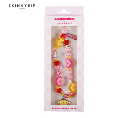 Japan Sanrio Skinnydip Beaded Phone Strap - Pompompurin