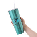 Japan Disney Store Stainless Steel Tumbler with Lid & Straw - Ariel : Princess Dream - 3