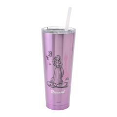 Japan Disney Store Stainless Steel Tumbler with Lid & Straw - Rapunzel : Princess Dream