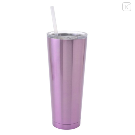 Japan Disney Store Stainless Steel Tumbler with Lid & Straw - Rapunzel : Princess Dream - 4