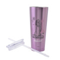 Japan Disney Store Stainless Steel Tumbler with Lid & Straw - Rapunzel : Princess Dream - 5