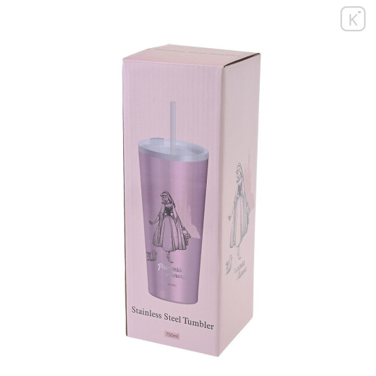 Japan Disney Store Stainless Steel Tumbler with Lid & Straw - Aurora : Princess Dream - 8