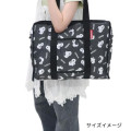 Japan Peanuts Souvenir Shopping Bag - Snoopy : Funny Face Black - 6