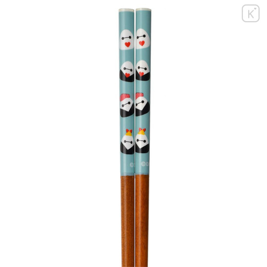 Japan Disney Store Wooden Chopsticks 22.5cm - Baymax : Rice Ball - 2