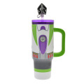 Japan Disney Store Water Bottle with Straw Cap and Pouch - Buzz Lightyear : Body - 7