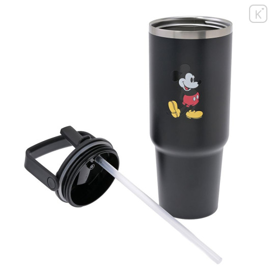 Japan Disney Store Stainless Steel Tumbler with Handle - Mickey : Standing Pose - 4