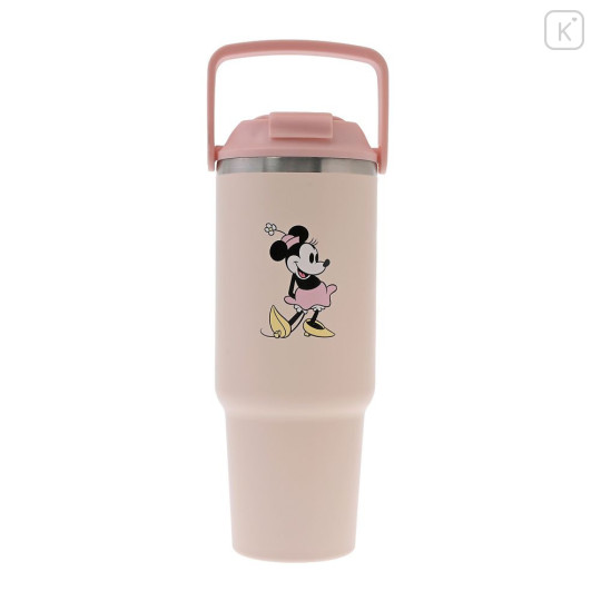 Japan Disney Store Stainless Steel Tumbler with Handle - Minnie : Standing Pose - 1
