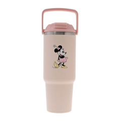 Japan Disney Store Stainless Steel Tumbler with Handle - Minnie : Standing Pose