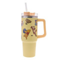 Japan Disney Store Stainless Steel Tumbler with Straw - Piglet & Pooh & Tigger - 1