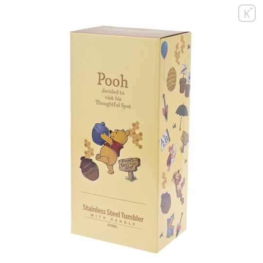 Japan Disney Store Stainless Steel Tumbler with Straw - Piglet & Pooh & Tigger - 8