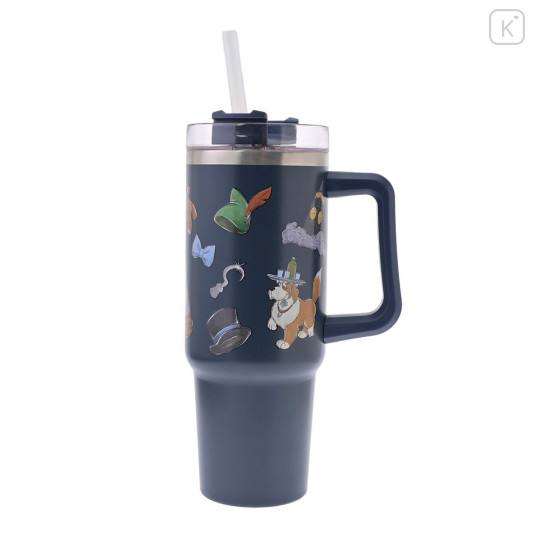 Japan Disney Store Stainless Steel Tumbler with Straw - Peter Pan - 1