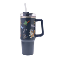 Japan Disney Store Stainless Steel Tumbler with Straw - Peter Pan