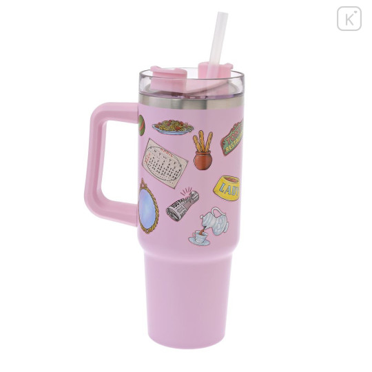 Japan Disney Store Stainless Steel Tumbler with Straw - Lady and the Tramp - 2