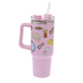Japan Disney Store Stainless Steel Tumbler with Straw - Lady and the Tramp - 2