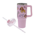 Japan Disney Store Stainless Steel Tumbler with Straw - Lady and the Tramp - 4
