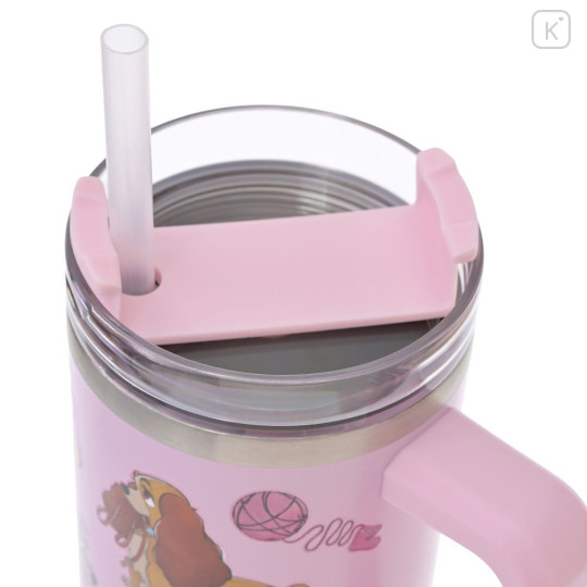 Japan Disney Store Stainless Steel Tumbler with Straw - Lady and the Tramp - 5