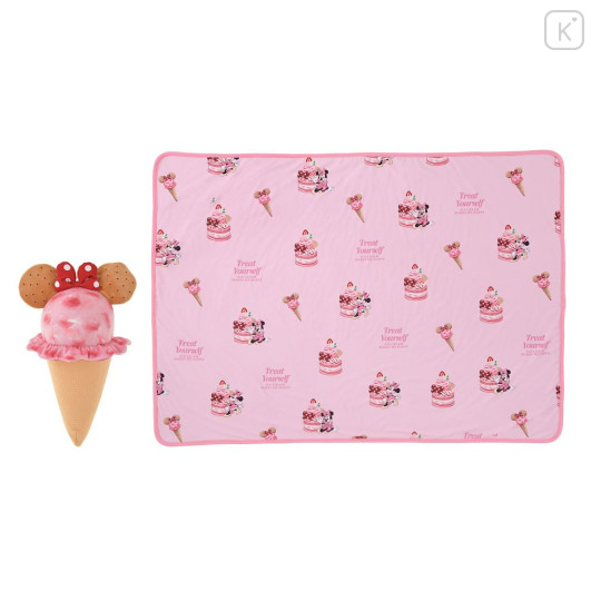 Japan Disney Store Cool Blanket with Plush Toy - Minnie - 1