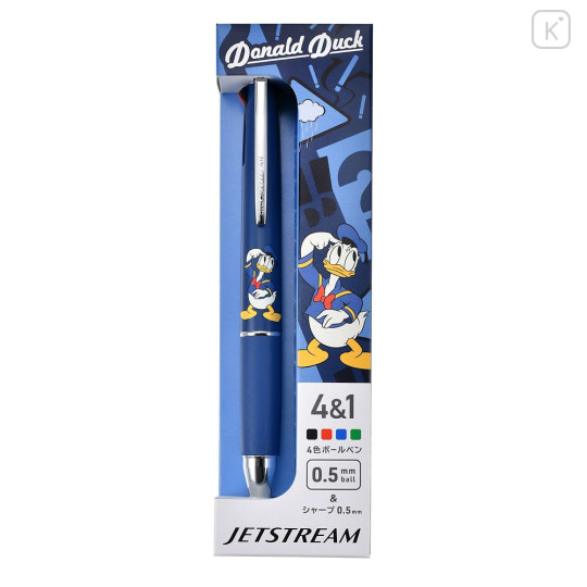 Japan Disney Store Jetstream 4&1 Multi Ballpoint Pen + Mechanical Pencil - Donald : Think - 1