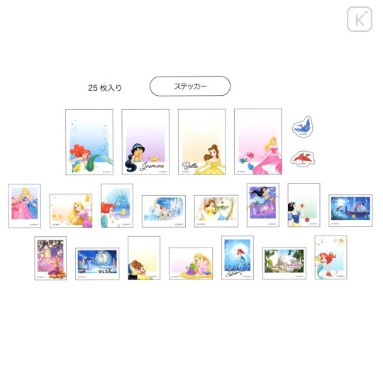 Japan Disney Store Clear Sticker Collection - Disney Princess : Instant Photo Style - 3