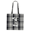 Japan Disney Store Tote Bag - Mickey : Monotone Plaid Check - 1