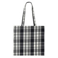 Japan Disney Store Tote Bag - Mickey : Monotone Plaid Check - 2
