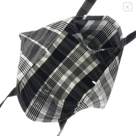 Japan Disney Store Tote Bag - Mickey : Monotone Plaid Check - 3