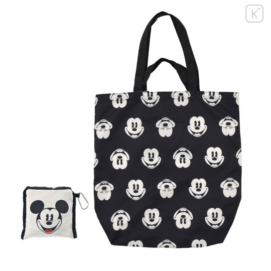 Japan Disney Store Eco Bag with Carabiner - Mickey : Pie-Cut Eye - 2