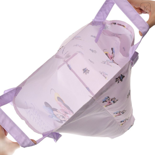 Japan Disney Store Eco Bag with Carabiner - Figaro & Minnie : Watercolor - 6