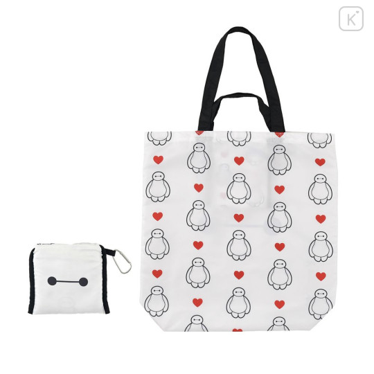 Japan Disney Store Eco Bag with Carabiner - Baymax : Katakana - 2