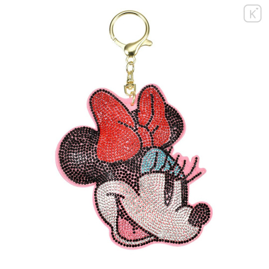 Japan Disney Store Rhinestone Keychain - Minnie : Face - 1