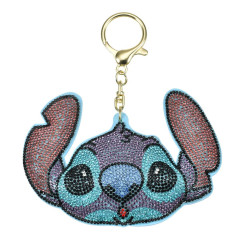 Japan Disney Store Rhinestone Keychain - Stitch : Face