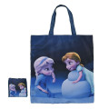 Japan Disney Store Eco Bag - Anna & Elsa : Snowman Moment - 1