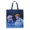 Japan Disney Store Eco Bag - Anna & Elsa : Snowman Moment - 2