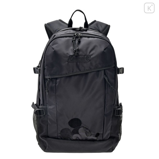Japan Disney Coleman Backpack 33L - Mickey : All Black with Embroidery - 2