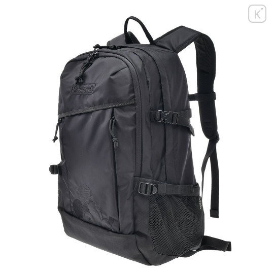Japan Disney Coleman Backpack 33L - Mickey : All Black with Embroidery - 6