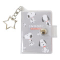 Japan Peanuts Mini Sticker Book Keychain - Snoopy : Grey - 1