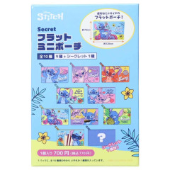 Japan Disney Secret Flat Mini Pouch - Stitch : Summer Blind Box