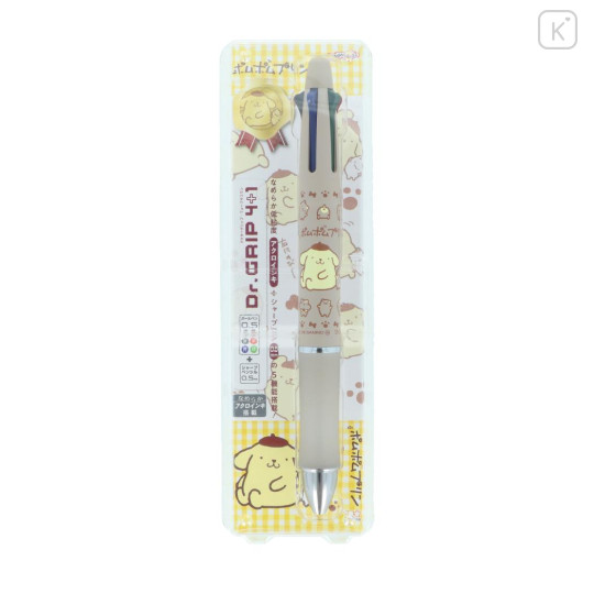 Japan Sanrio Dr. Grip 4+1 Multi Pen & Mechanical Pencil - Pompompurin : Friends Beige - 1