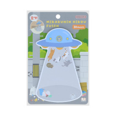 Japan Sun-Star Die-Cut Sticky Notes - UFO Flying Cat Funny