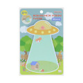 Japan Sun-Star Die-Cut Sticky Notes - UFO Flyying Dog Funny - 1