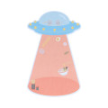 Japan Sun-Star Die-Cut Sticky Notes - UFO Flying Ramen Funny - 3