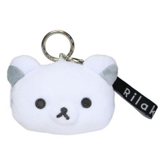 Japan San-X Mini Accessory Case With Carabiner - Korilakkuma : Basic Rilakkuma Monochrome