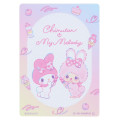 Japan Monchhichi × Sanrio Vinyl Sticker - Chimutan & My Melody : Dessert Pink - 1
