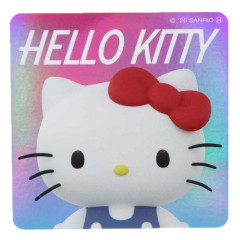 Japan Sanrio Vinyl Sticker - Hello Kitty : 3D Face Aurora Hologram